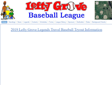 Tablet Screenshot of leftygrovebaseball.org